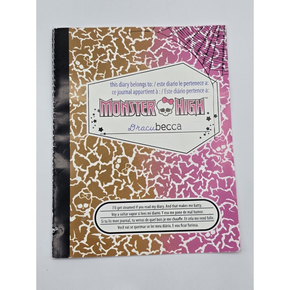 Monster‎ High Doll Dracu Becca Draculaura Replacement Diary Journal Authentic